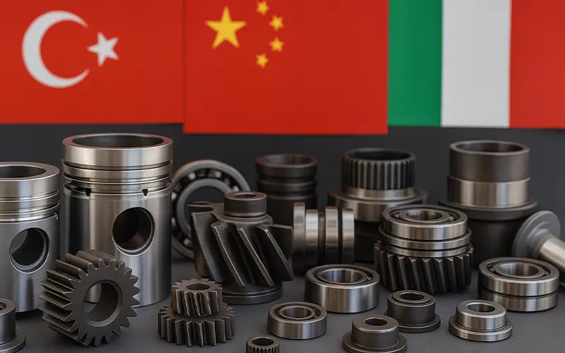 واردات قطعات یدکی از ترکیه